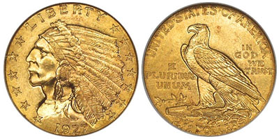 1927 Indian Head Quarter Eagle