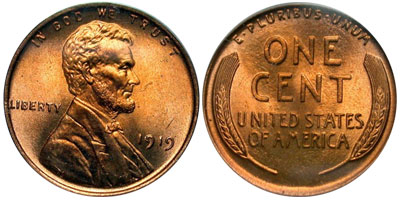 1919 Lincoln Wheat Cent