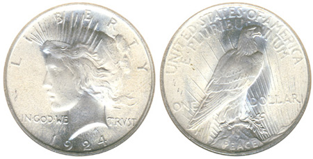 1924 Peace Dollar