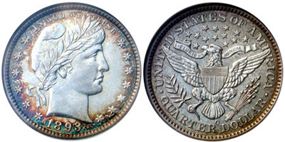 1893 Barber Quarter